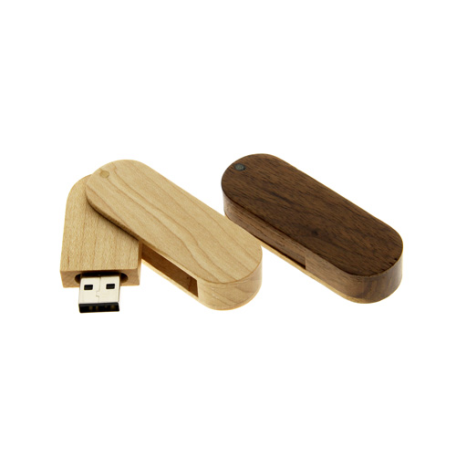 Creative Asia Wooden Swivel USB Drive - W004