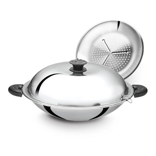 Buffalo Yadeng 40cm S/S Round Bottom Wok