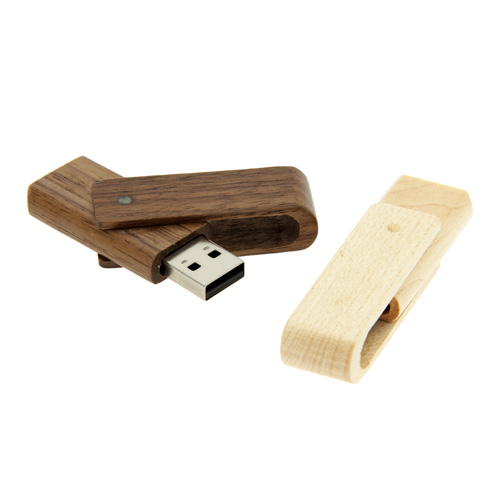 Creative Asia Wooden Swivel USB Drive - W007
