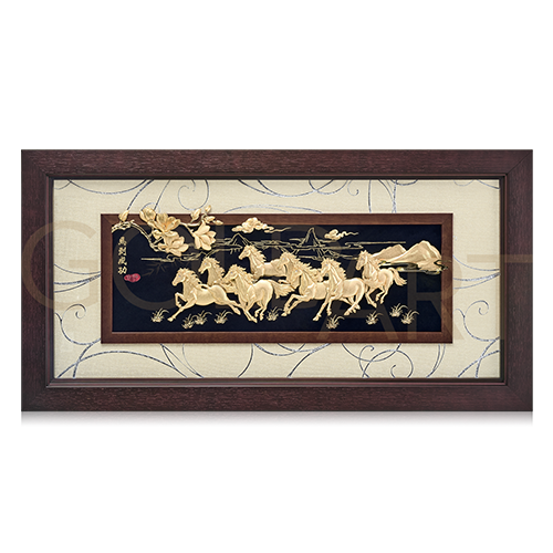 【Gold Art】Eight Golden Stallions of Success