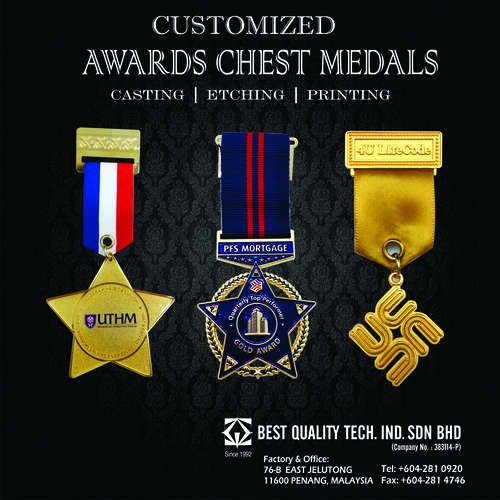 Customize 3D Casting Award Chest Medals